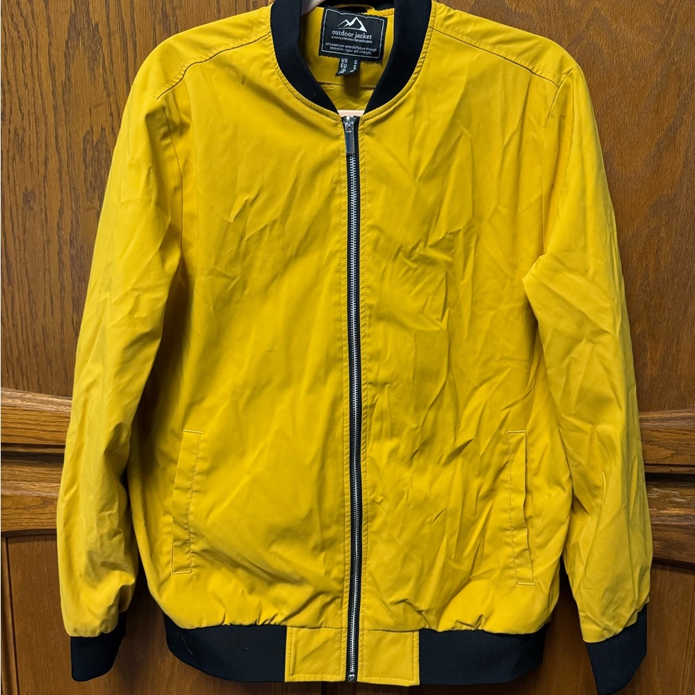 Outdoor Life Vibrant Yellow Bomber Jacket with Dark Trim